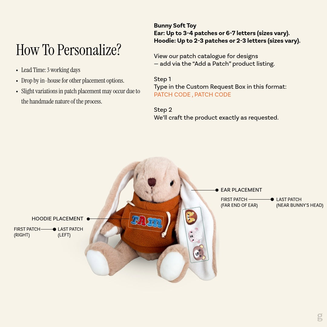 Pick A Patch - Bunny Soft Toy