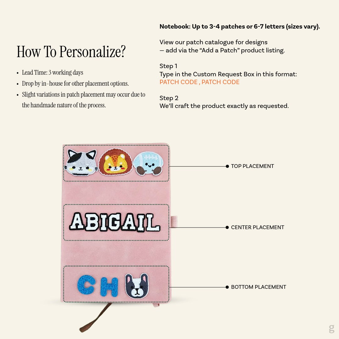 Pick A Patch Bar - Notebook