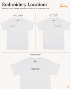 Custom Text Embroidery Cotton Tee