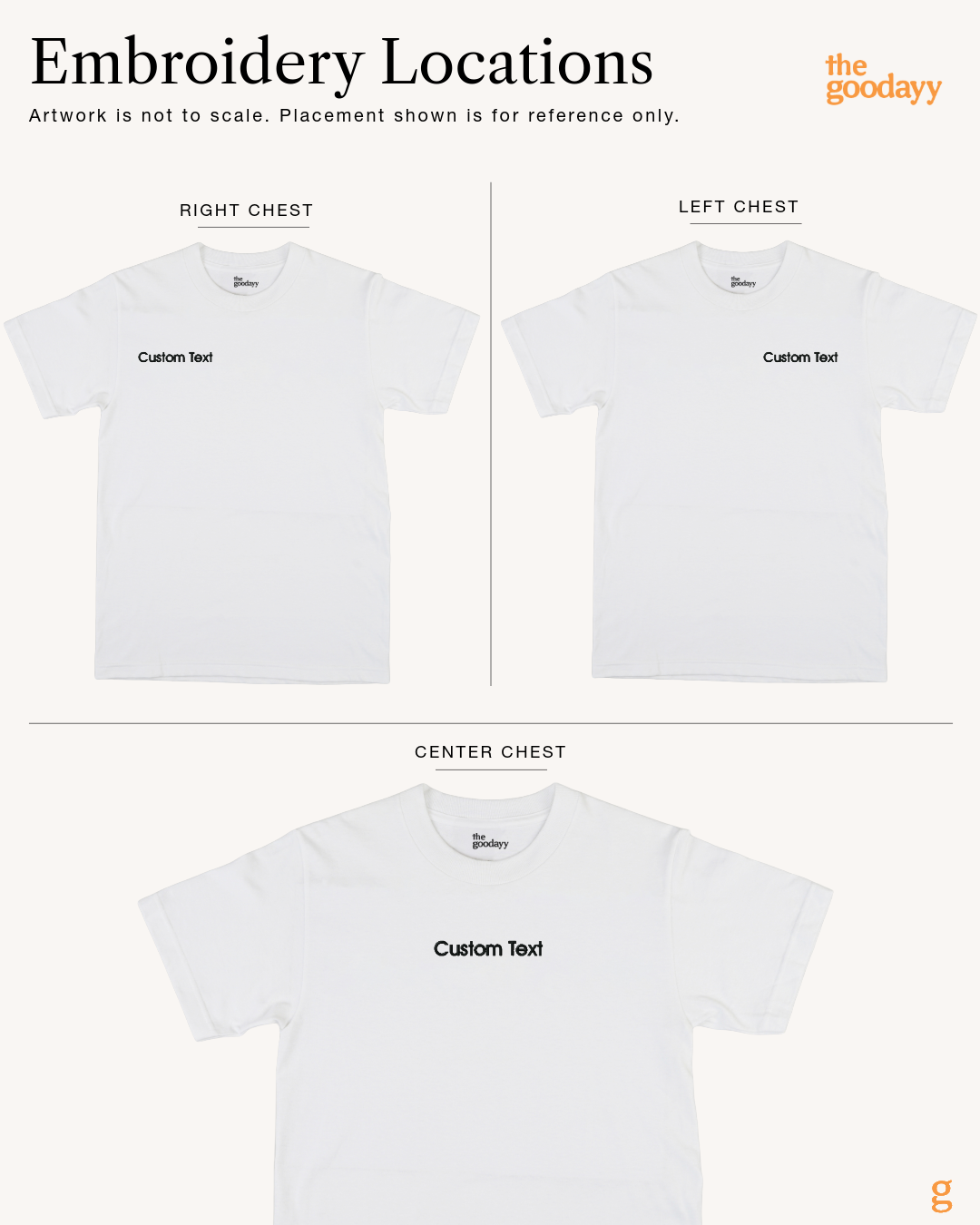 Custom Text Embroidery Cotton Tee