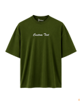 Custom Text Embroidery Oversized Cotton Tee