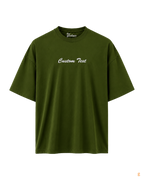 Custom Text Embroidery Oversized Cotton Tee