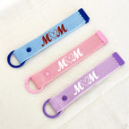 Mom Heart Canvas Keychain Strap