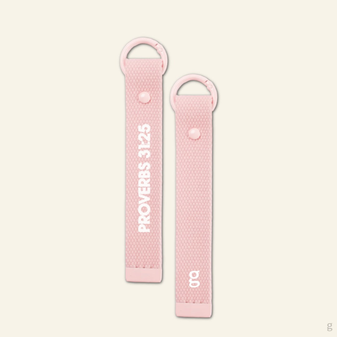 Proverbs 31:25 Canvas Keychain Strap