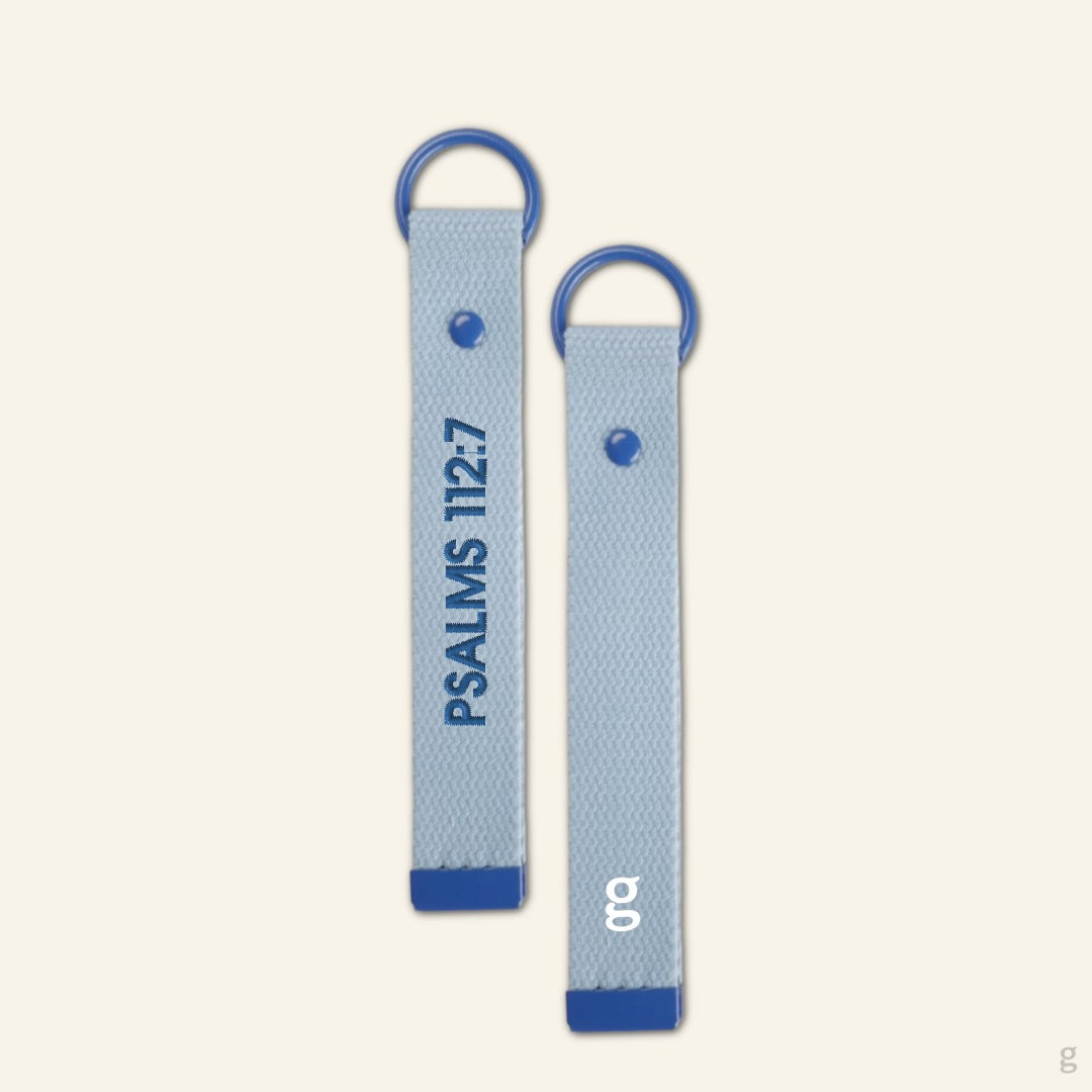 Psalms 112:7 Canvas Keychain Strap
