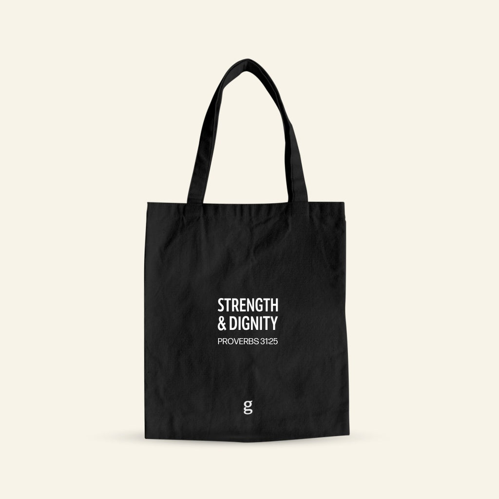 Proverbs 31:25 Cotton Canvas Tote Bag