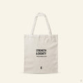 Proverbs 31:25 Cotton Canvas Tote Bag
