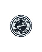 Less Working, More Fishing Sticker