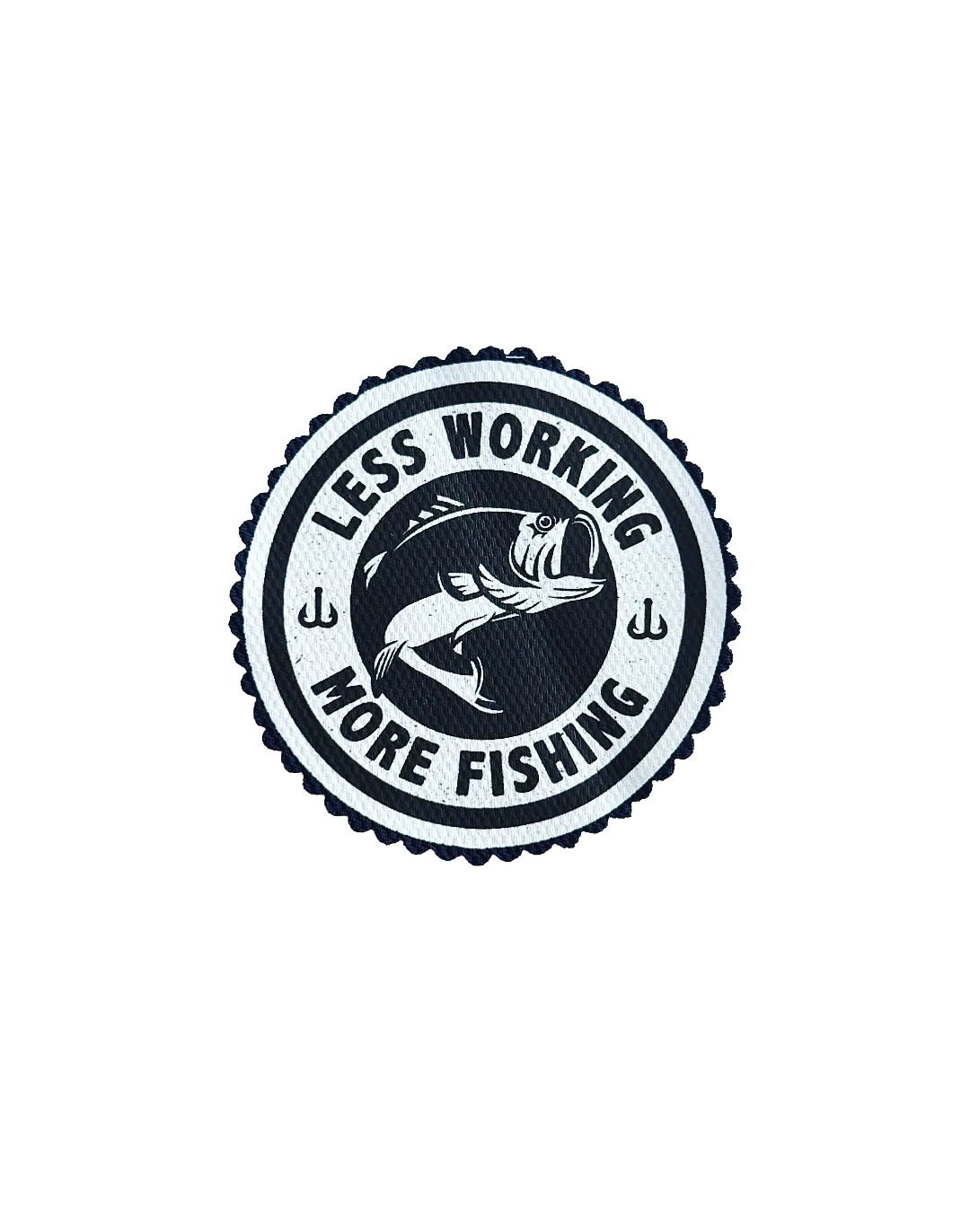 Less Working, More Fishing Sticker