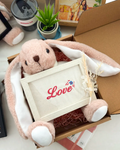 Love Embroidered Frame & Bunny Gift Box