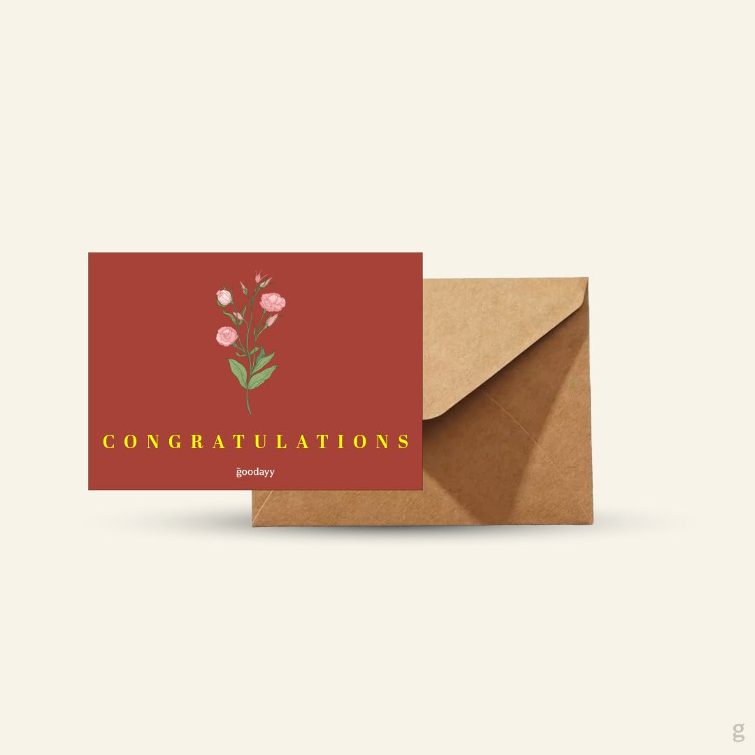Congrats Rose Greeting Card