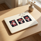 Little Jesus sticker set on a laptop