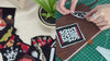 The Goodayy upcycle fabric stickers made from used fabrics. Giving this old unwanted fabrics new life and purpose.