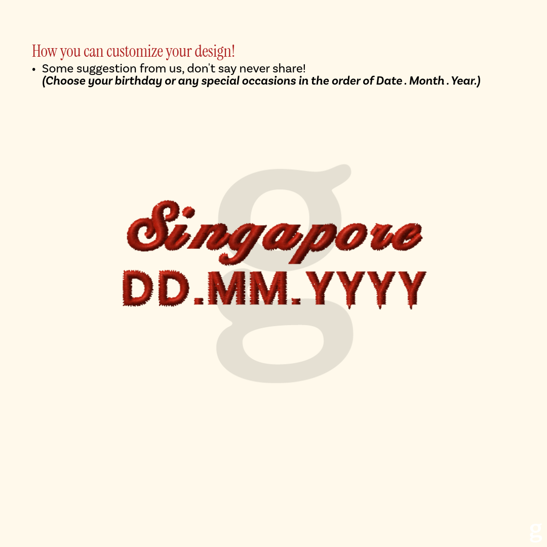 SG Birth Year Embroidery Tee