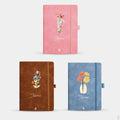 Personalized pink A5 journal with watercolor floral illustration and custom name.