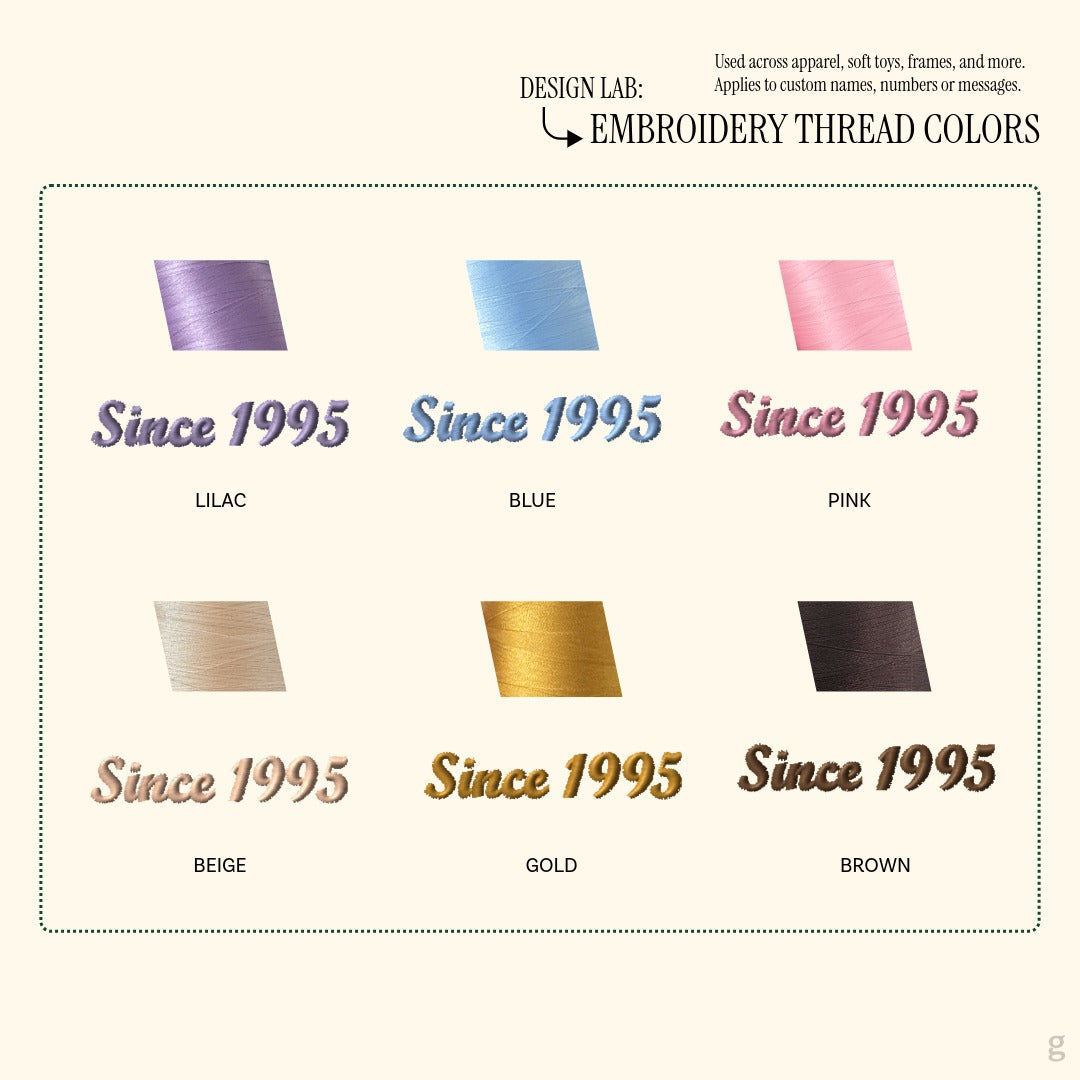 Brick Bond Embroidery Strap Tag Keychain - Custom Year Edition