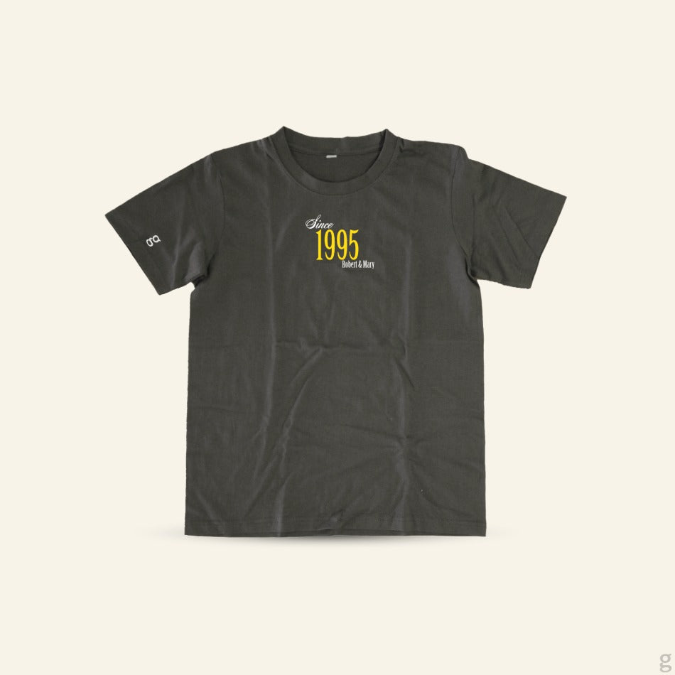 Brick Bond T‑Shirt – Custom Year Edition (Black & Charcoal)