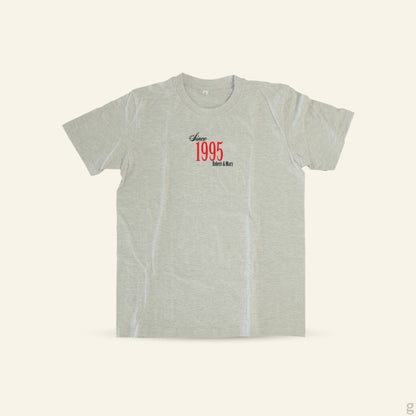 Brick Bond T‑Shirt – Custom Year Edition (White & Ash Grey)