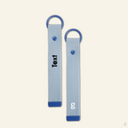 The Goodayy blue keychain strap canvas with a blue ring clip that can be used a keychain or strap tag accessories. Additionally able to add a personalized embroidered name on.