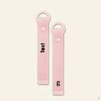The Goodayy pink keychain strap canvas with a pink ring clip that can be used a keychain or strap tag accessories. Additionally able to add a personalized embroidered name on.