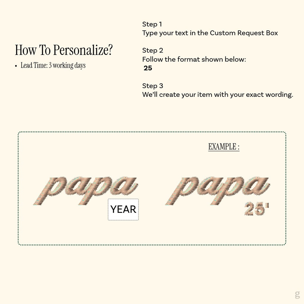 PAPA Personalized Year Cap