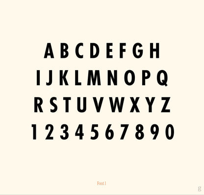 The Goodayy provides two exclusive fonts for printed bible verses personalization series, showcasing font 1 in the image.