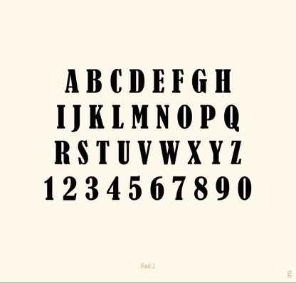 The Goodayy provides two exclusive fonts for printed bible verses personalization series, showcasing font 2 in the image.