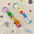 The Goodayy showcasing keychain strap tags that can be customized with our embroidery patches.