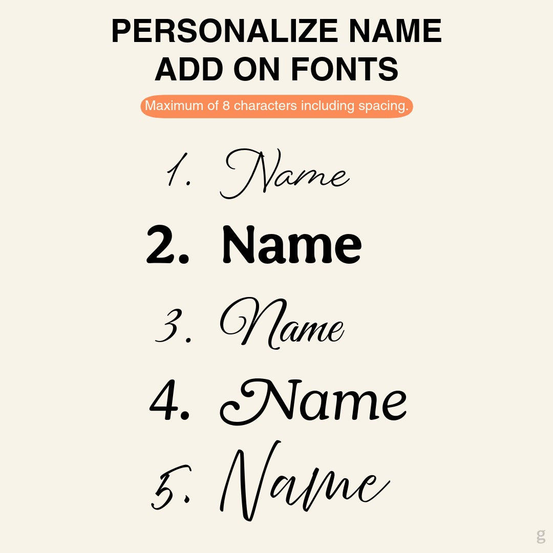 The Goodayy curated text font collection options for personalized floral illustrations a5 journal.